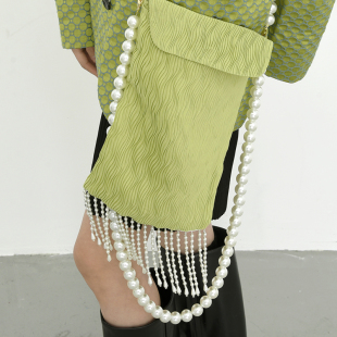 单肩包大布包 原创设计绿色包包女2026年春季 川故纵 青玉案