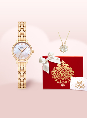 瑞士abart 小椰奶石英手表女钢带小表盘轻奢送女友情人节新年礼物