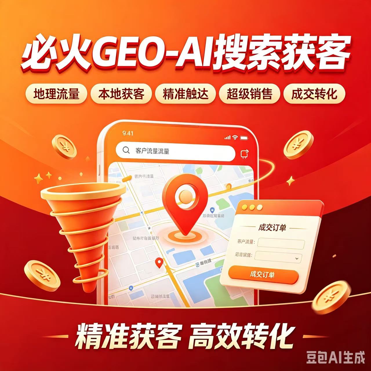 GEO-AI搜索获客训练营地理流量本地获客精准触达超级销售成交转化