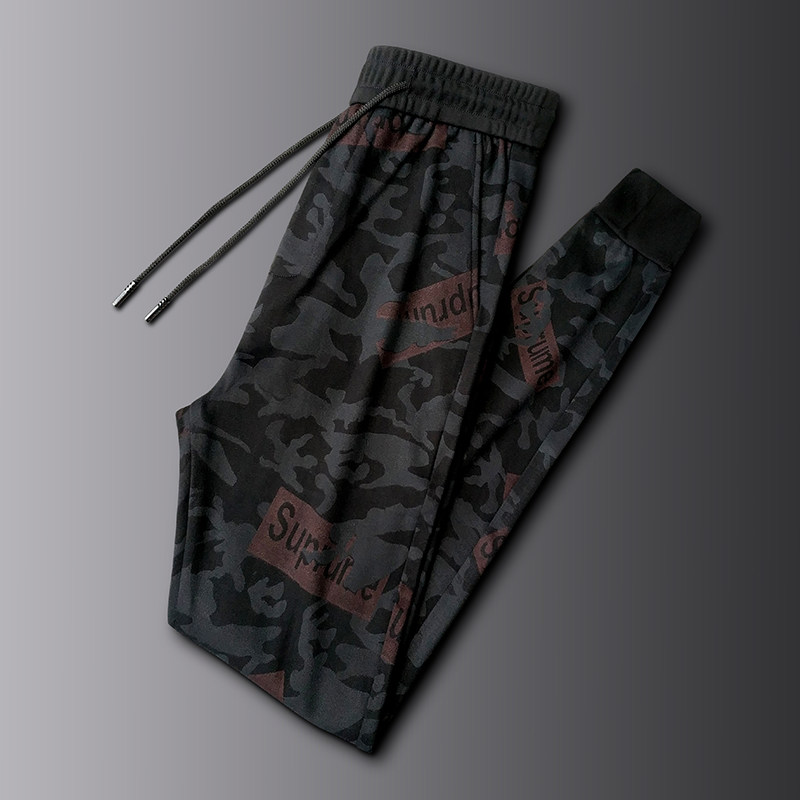 休閑花褲子男新款潮流修身字母印花小腳褲青少年迷彩抽繩運動褲秋在類目 男裝, 休閒褲中 - 來自Buy2taobao.com提供專業的淘寶代購服務