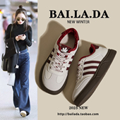 加绒德训鞋 板鞋 小白女鞋 2025秋冬季 爆款 百搭休闲二棉鞋 女款 新款 子