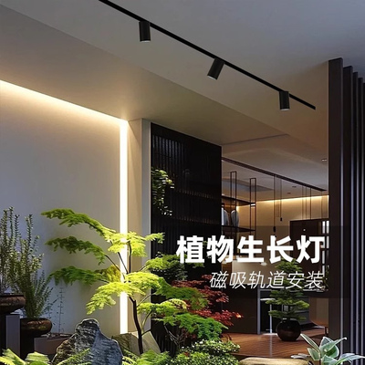全光谱植物生长灯led磁吸轨道射灯室内绿植补光灯自然光