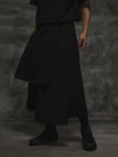 THOS 24SS 可拆卸多裁片暗黑风武士裤解构造型感小众廓形情侣裙裤