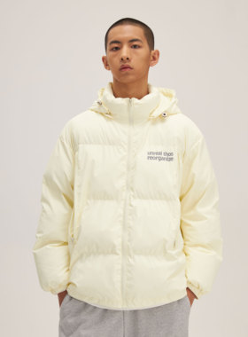 THOS 23AW 秋冬新款印花拉链连帽可拆卸三防面包棉服国潮情侣棉衣