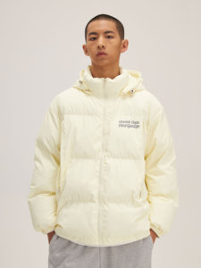 THOS 23AW 秋冬新款印花拉链连帽可拆卸三防面包棉服国潮情侣棉衣