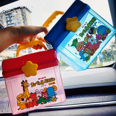 复古昭和森林动物饼干水族馆可爱的手提箱玩具箱零食盒