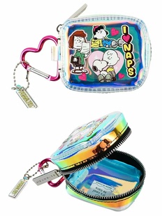 国内现货日本采购plaza史努比pvc收纳包挂件挂绳耳机包包挂装饰