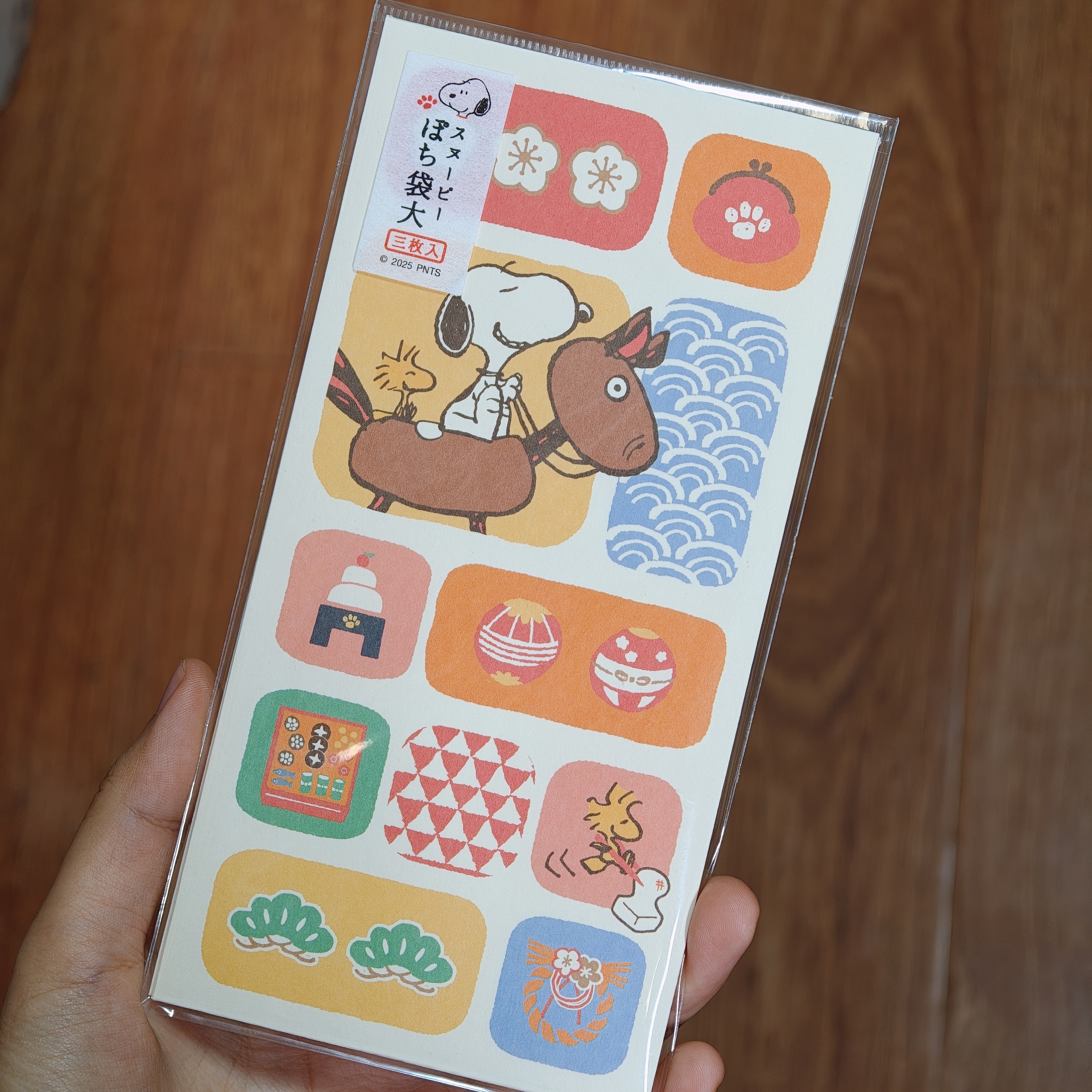 国内现货日本采购史努比联名snoopy马年限定贴纸信封信纸