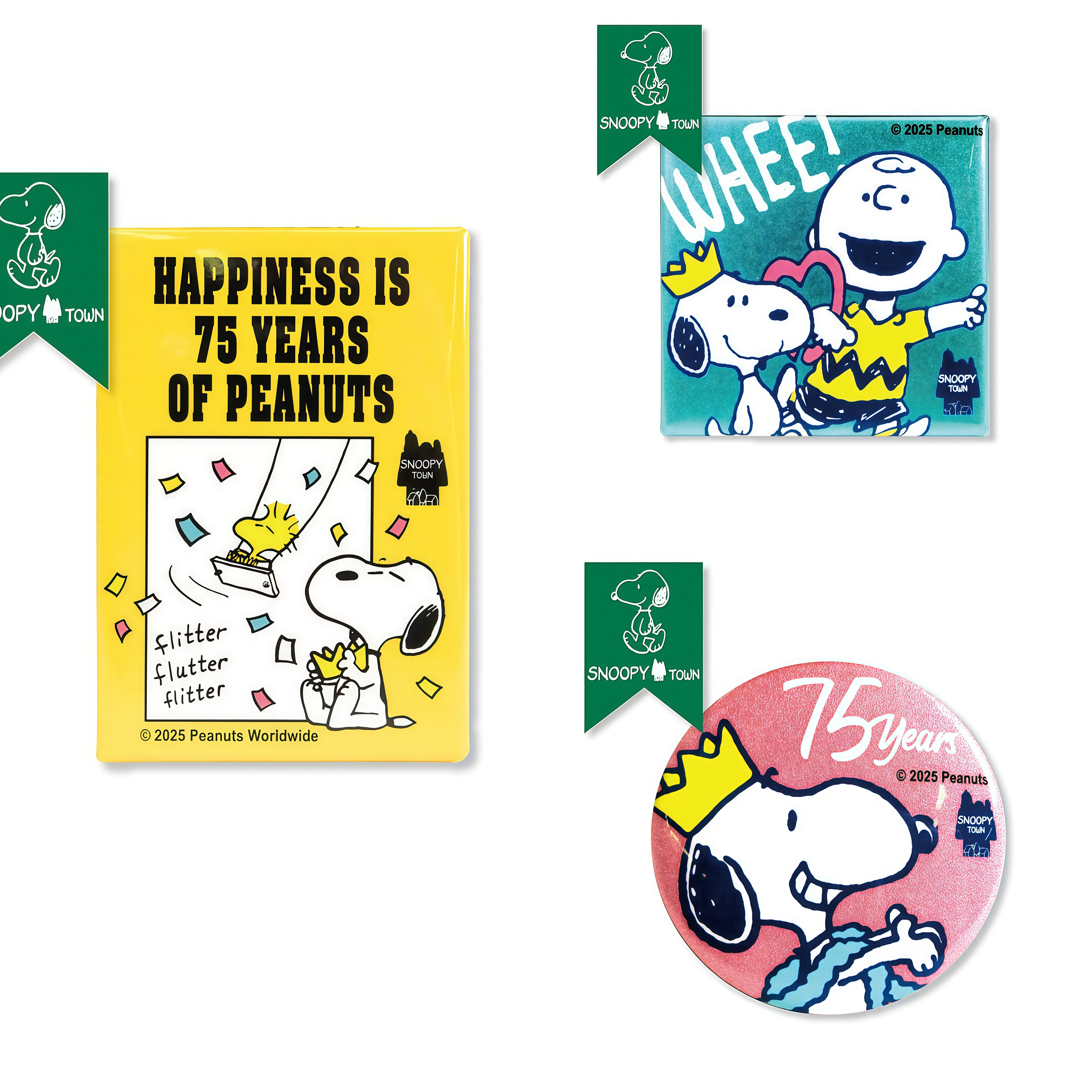 已采购在途日本购史努比限定75周年纪念可爱卡通徽章吧唧