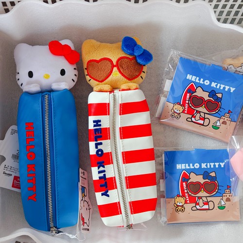 国内现货日本采购me%三丽鸥hellokitty挂件第7弹笔袋化妆镜套装