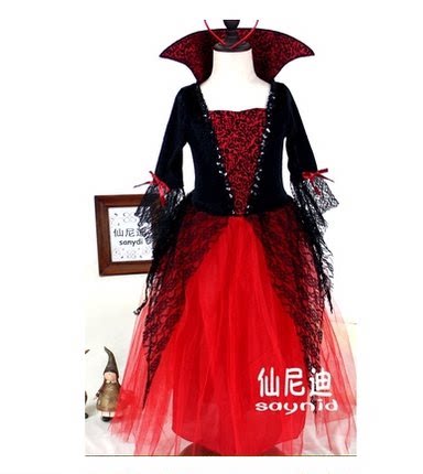 万圣节演出服恐怖吸血鬼公主裙