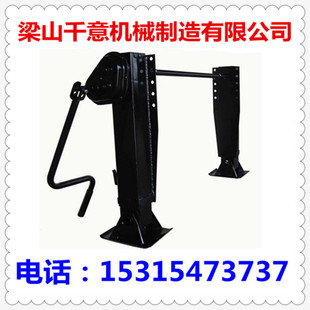 半挂车拖斗车配件支腿支撑装置28吨手摇外置联动式支腿马腿