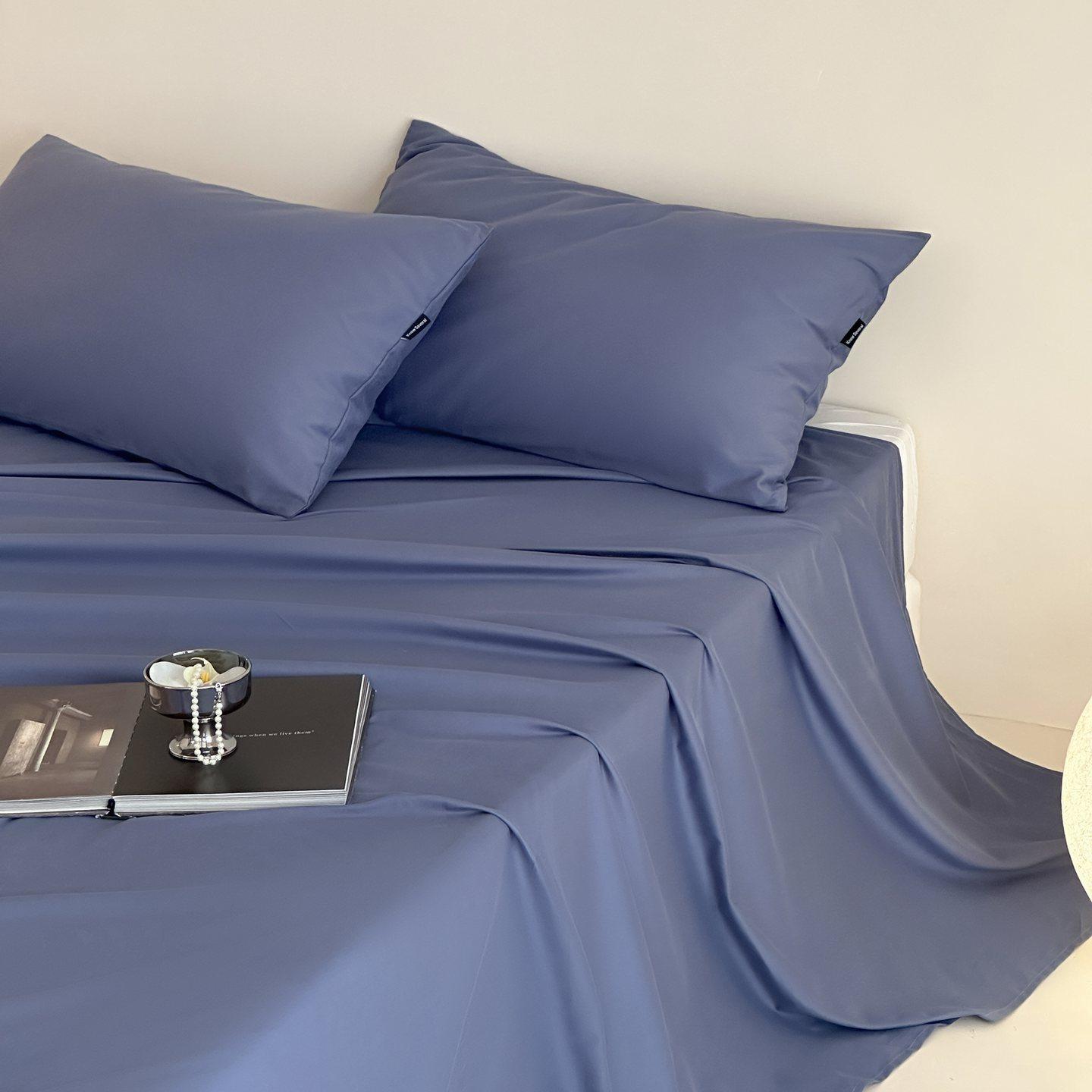 全棉磨毛高支100S床笠单品轻奢长绒棉纯色宿舍纯棉加厚秋冬天床单