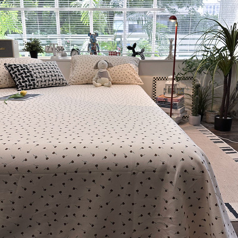 田园碎花加厚被单老粗布床单单件床笠纯棉全棉夏天凉席空调席透气,床上用品,床单,淘宝优惠券,粉丝福利购,淘宝优惠卷