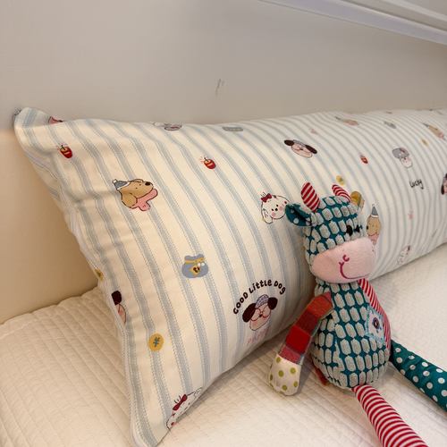 纯棉卡通床头大靠垫全棉可拆洗女生夹腿双人长枕芯大靠背单人抱枕