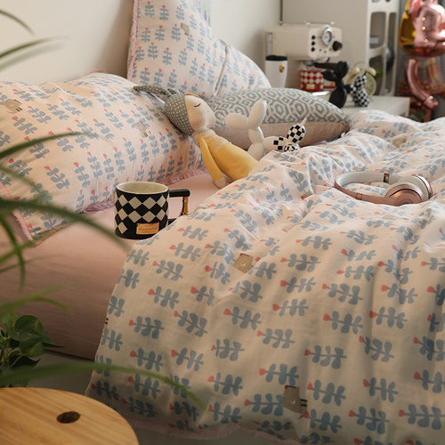 床单床笠三四件套全棉纯棉田园风