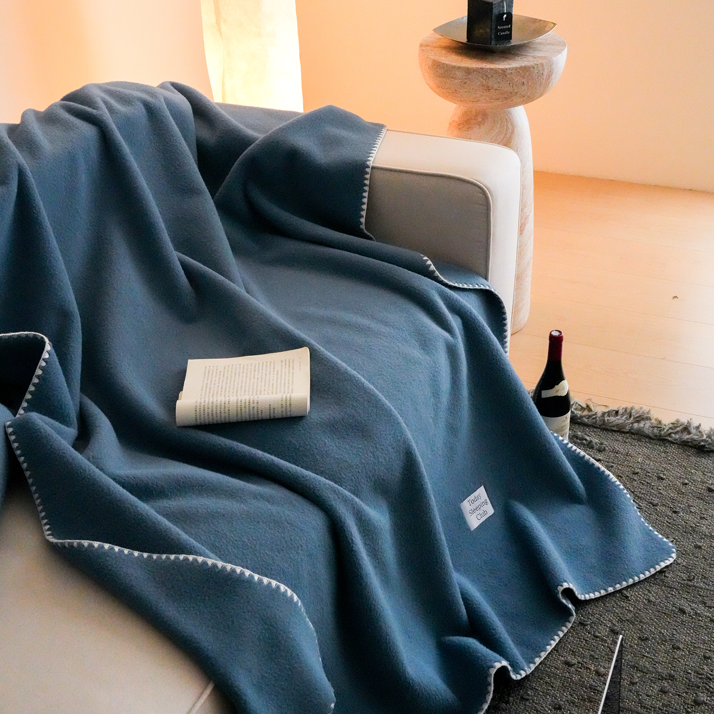 简约风秋冬保暖仿生羊毛绒毯子双面绒柔软毛毯休闲沙发单双人午睡