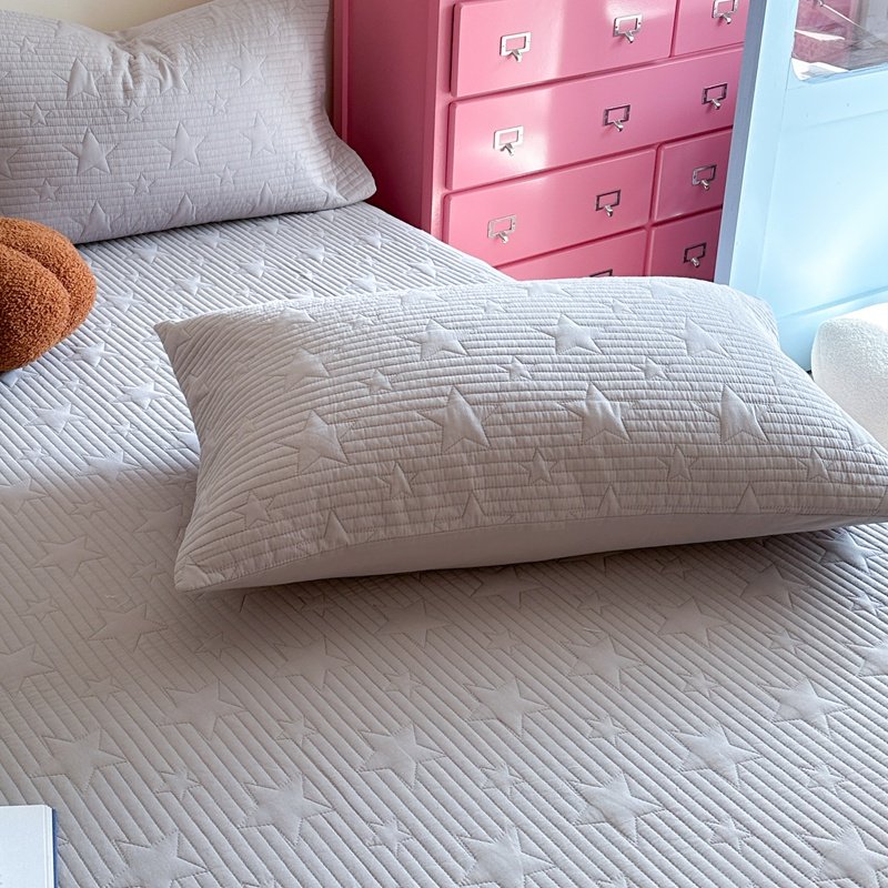 简约全棉枕套夹棉枕芯套单人成人枕头套纯棉一对装48*74cm学生