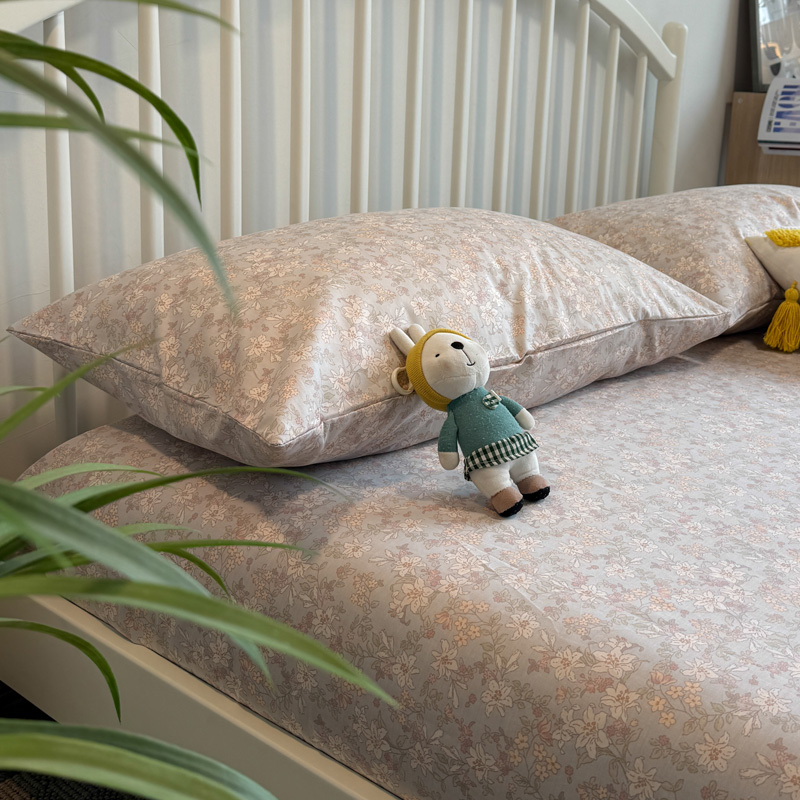 韩系清新全棉小碎花枕头套一对装48x74cm田园风纯棉枕套学生单个