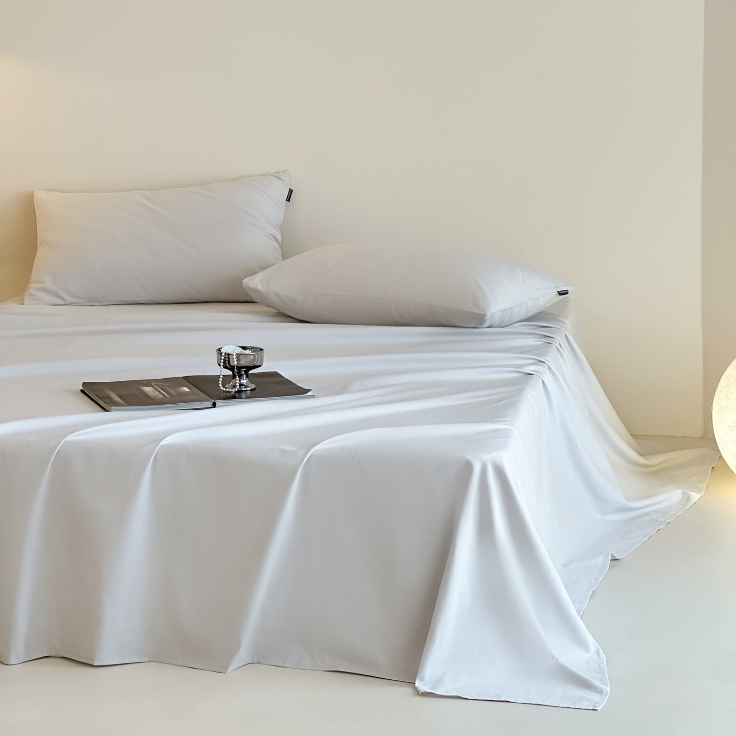 ins秋冬季纯棉加厚100s全棉纯色磨毛床笠床单单件床垫保护套双人