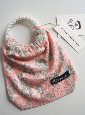 Fleurs absurdes原创可爱手拎迷你蕾丝少女手挽袋手机手腕包女