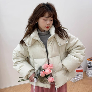 水瓶里的蝎子超好看加厚保暖高级感羽绒棉服小个子女宽松短款外套
