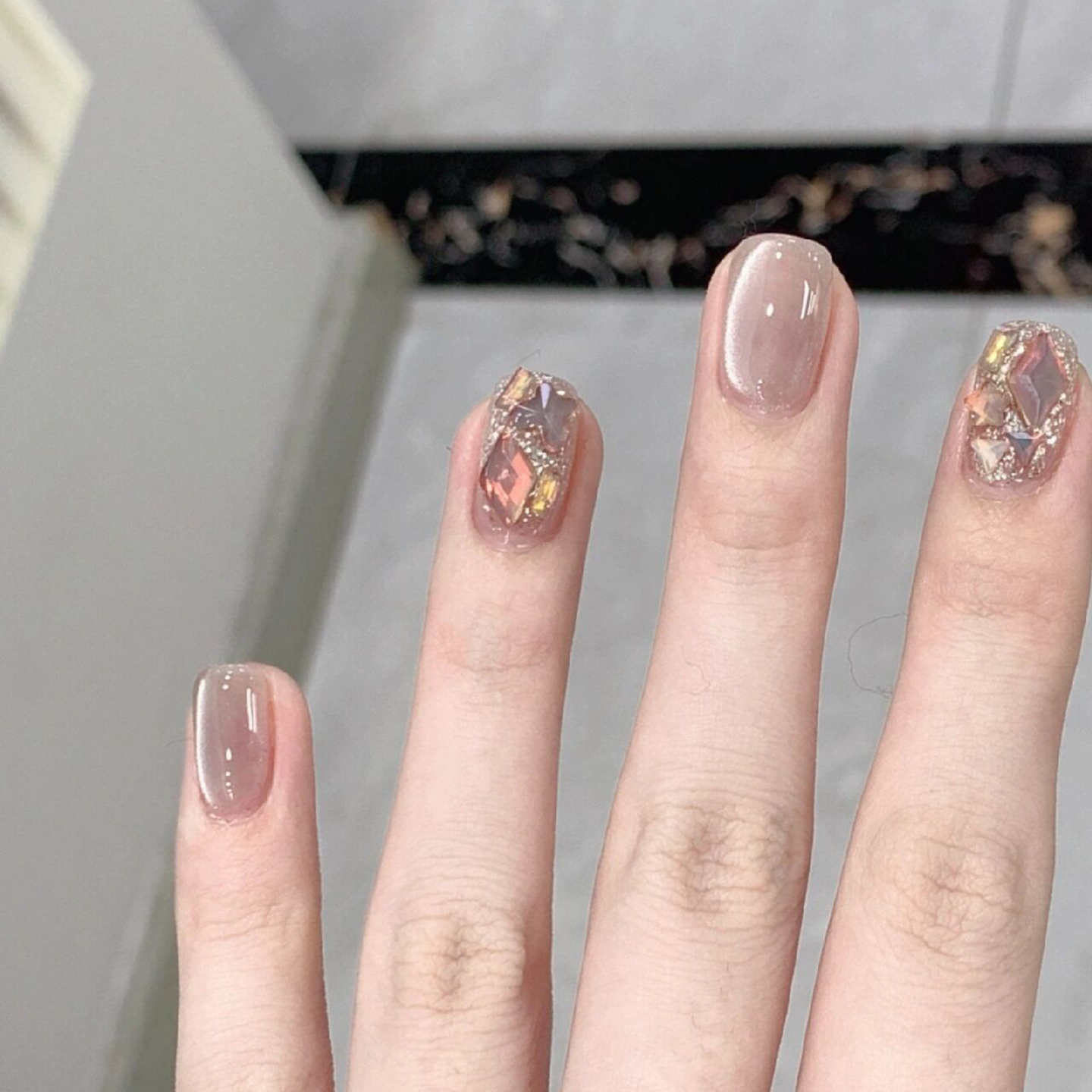 萤火虫指甲贴片2025新款网红爆款穿戴甲短款穿戴式美甲成品甲片