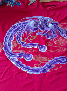 手推绣花定制来图古风汉服旗袍唐装戏服道袍刺绣加工定做龙凤花鸟
