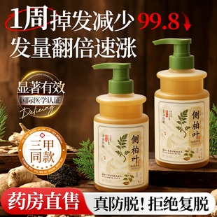 生姜侧柏叶洗发水育发防脱固发控油蓬松中药熬制止痒官方正品头膏