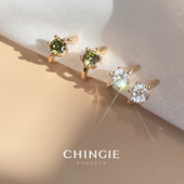 CHINGIE精致小钻耳圈无耳洞耳夹高级小众2026新款 潮简约百搭耳饰