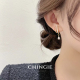 chingie珍珠耳夹精致蚊香盘水滴耳坠高级感气质简约无痛无耳洞女