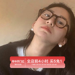 青芥fever同款 正圆施家珍珠耳环气质高级无痛蚊香盘耳夹女无耳洞