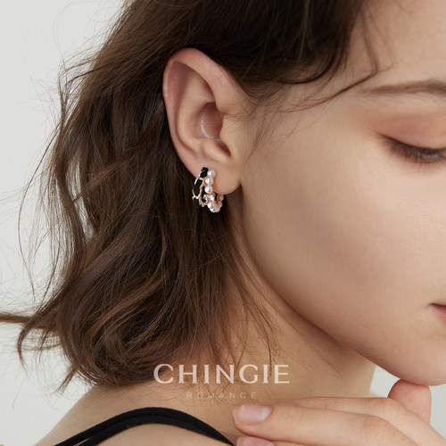 chingie耳夹法式复古秋冬