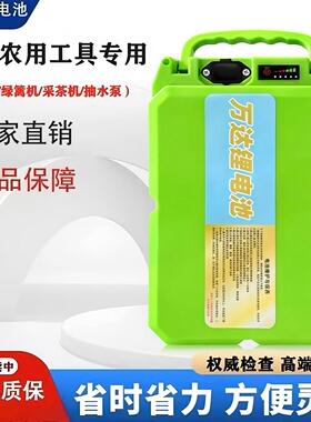 锂电池24v48V割草机剪枝采茶机抽水泵60v园林工具通用背负式电瓶