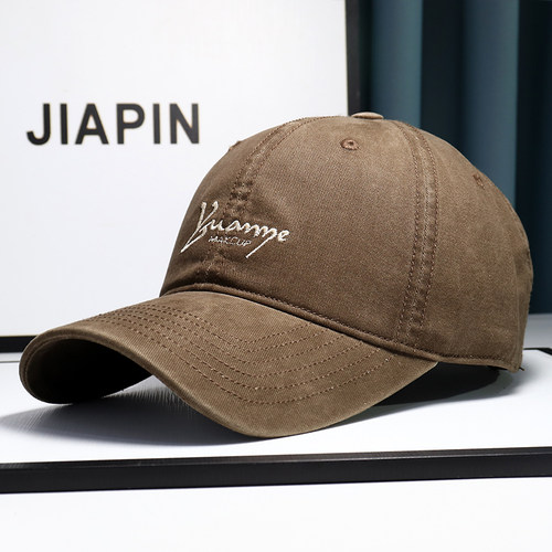 美式字母刺绣软顶大头围棒球帽