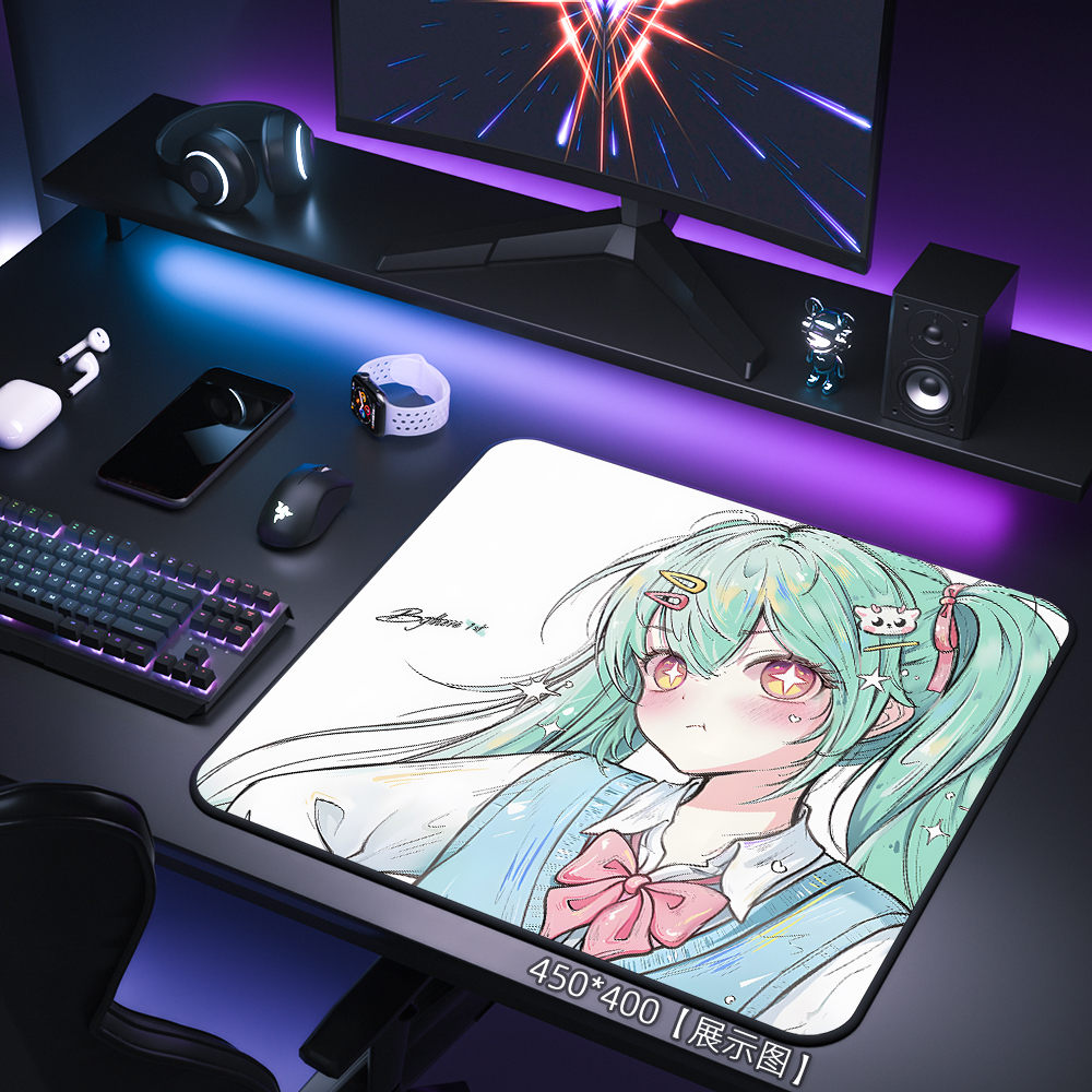 游戏电竞鼠标垫白泽知恩一周年限定自研细面中性均衡垫CSGO打瓦