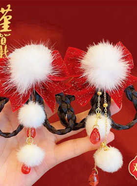 木仙诗发夹布艺国风喜庆发饰