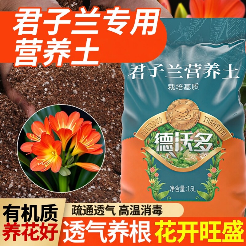 君子兰专用营养土养花通用花土种图片