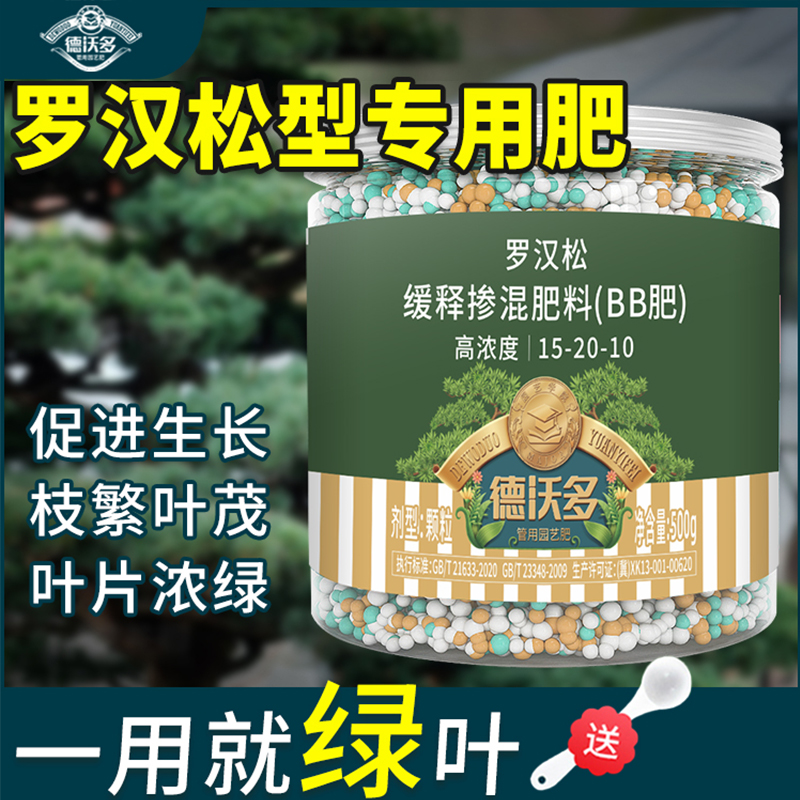 德沃多罗汉松专用肥防黄叶烂根