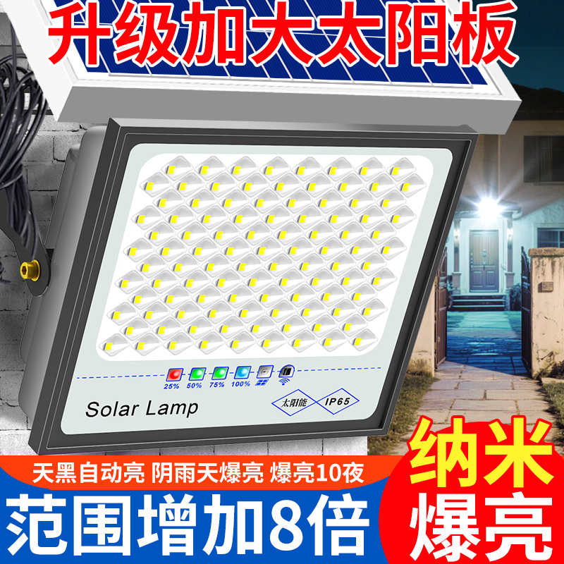 2025新款太阳能户外庭院灯家用超亮大功率强光感应农村照明灯路灯