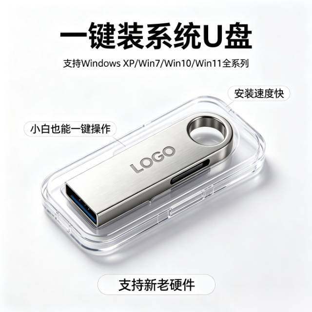 一键装电脑系统U盘原版windows xp/10/7/11纯净PE联想笔记本台式