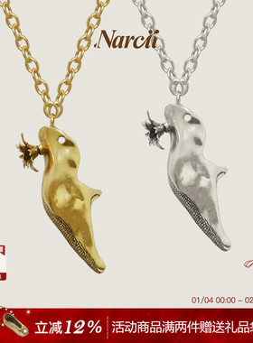 NARCII穆勒鞋项链小众设计复古锁骨链秋冬新款鞋子项链生日礼物