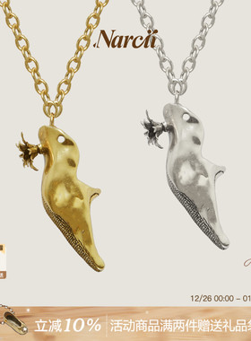 NARCII穆勒鞋项链小众设计复古锁骨链秋冬新款鞋子项链生日礼物