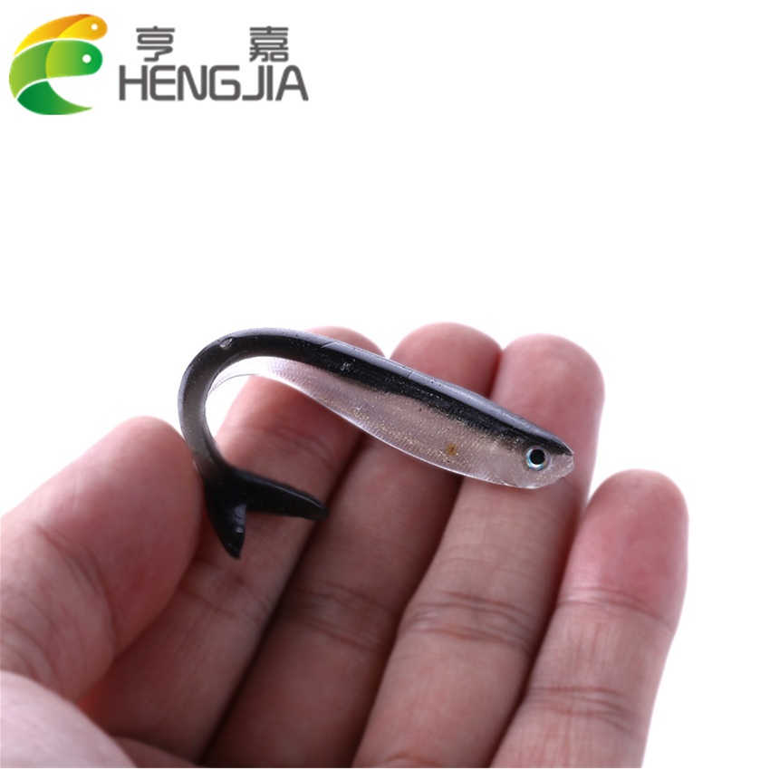 heng jia亨嘉 10pcs双色小鱼路亚软饵 8cm/2g钓鱼泥鳅软鱼饵