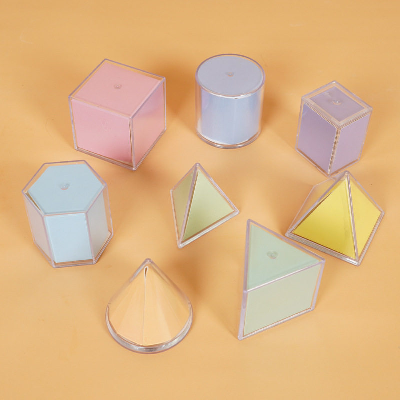 小学生立体几何教具透明可视几何体学具学习正方体演示图纸可拆装