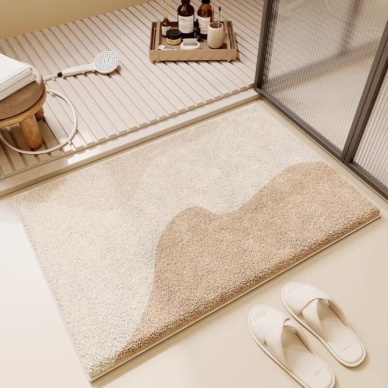 浴室门口地垫卫生间吸水门垫家用洗澡间防滑垫进门脚垫可机洗