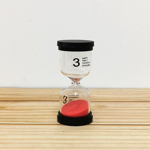 厂家直销零售沙漏6个套装计时器精美摆件创意礼品黑盖小沙漏