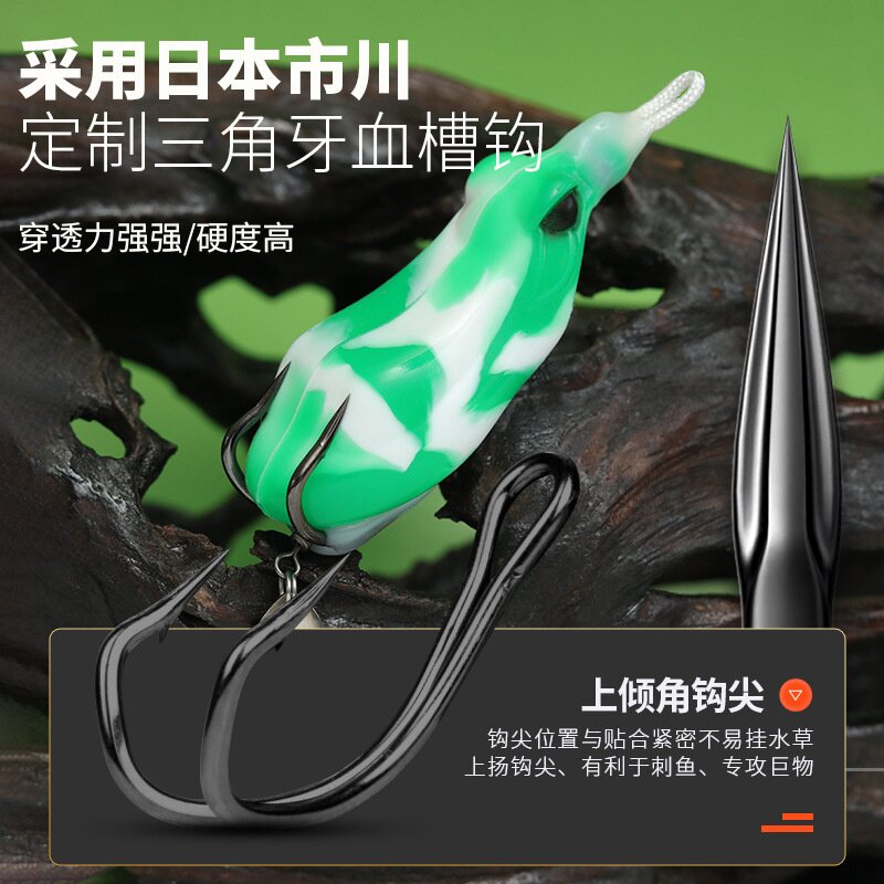 爆改仿生雷蛙路亚黑鱼专杀假饵远投重草打黑雷强仿挂鱼饵亮片青蛙