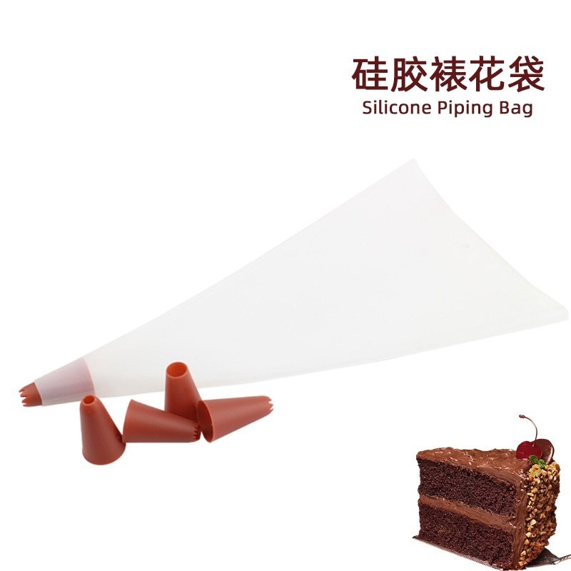 曲奇奶油裱花枪6件套裱花嘴套装巧克力拉花裱花器蛋糕硅胶裱花袋