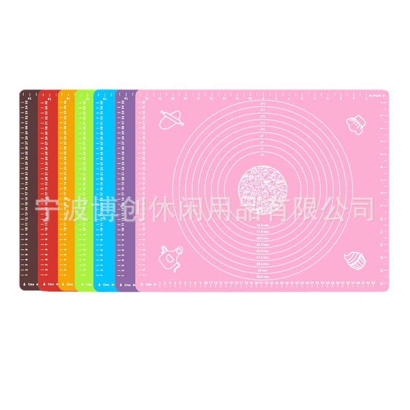 加厚厨房案板烹饪50*40CM烘焙垫案板带刻度5040硅胶垫揉面垫现货